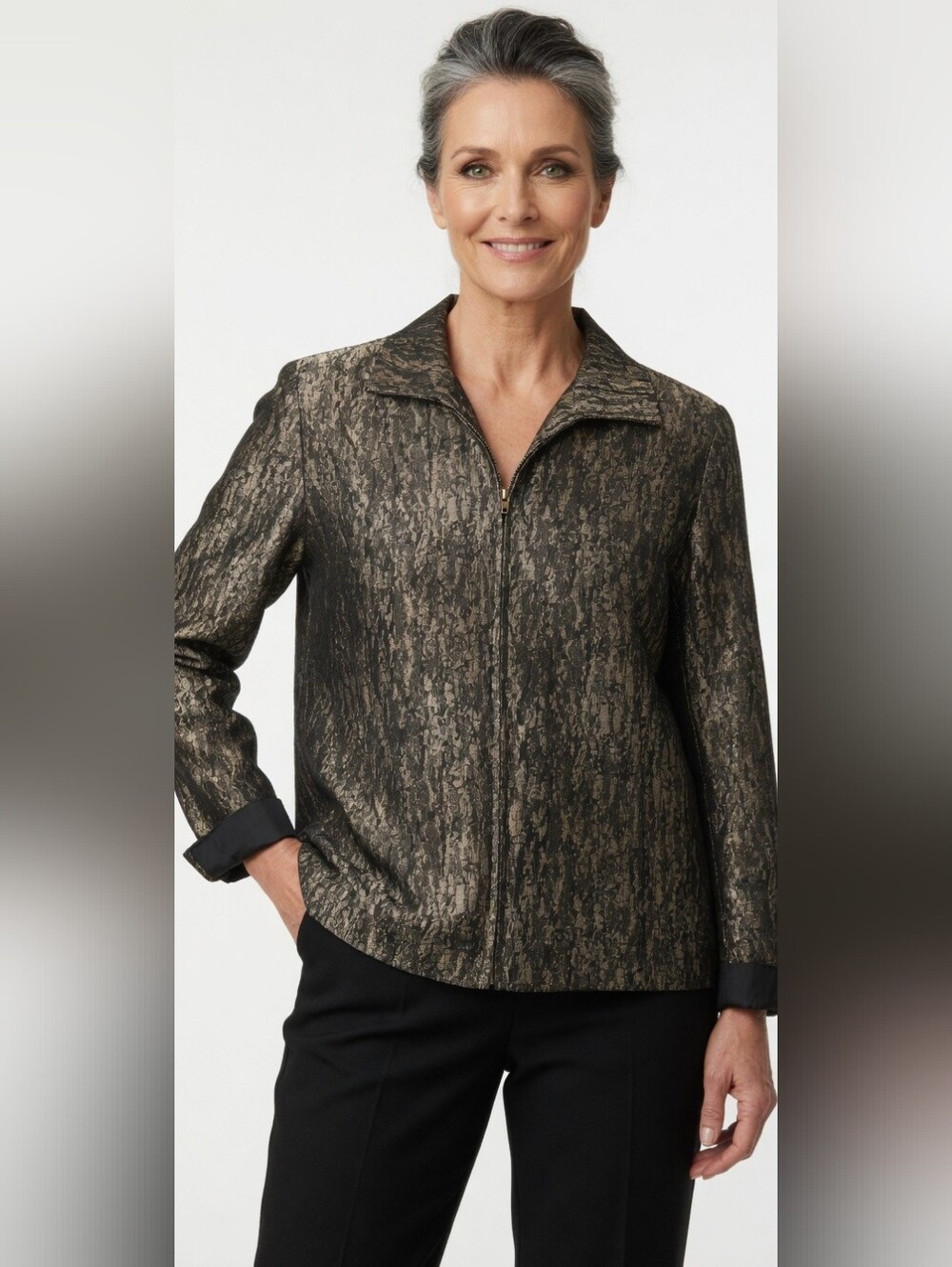 Laura Ashley Black and Gold Jacket